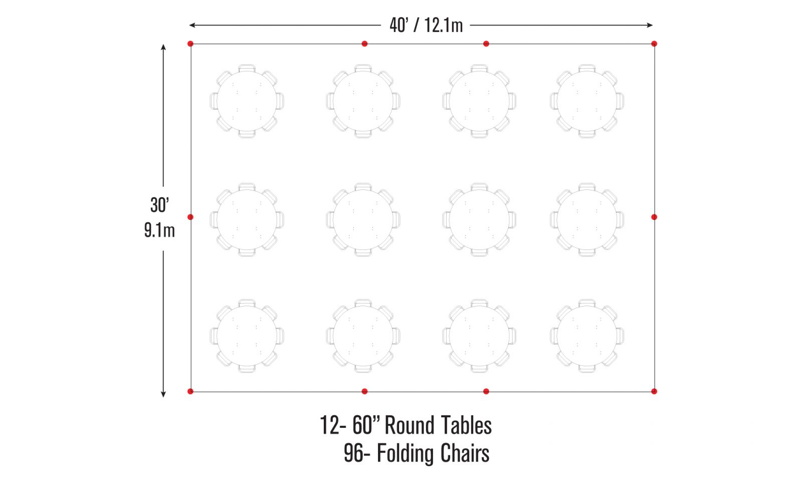 30 x 40 Tent Layout 1 